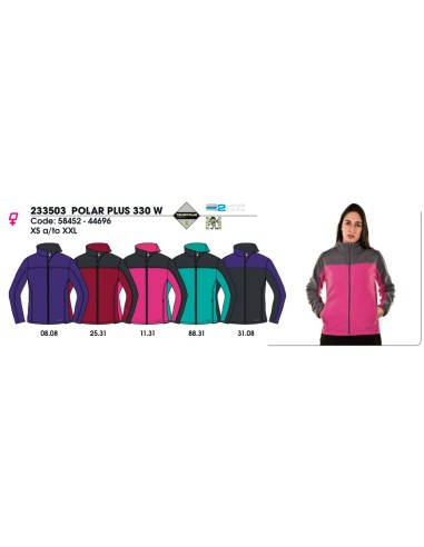 Forro polar para mujeres, POLAR PLUS 330, Techpolar 2 Capas Polar Fleece