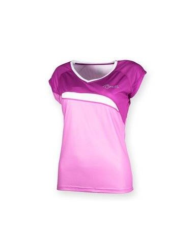 Lds Running T-Shirt Tania Fuchsia/Pink/White Mujer