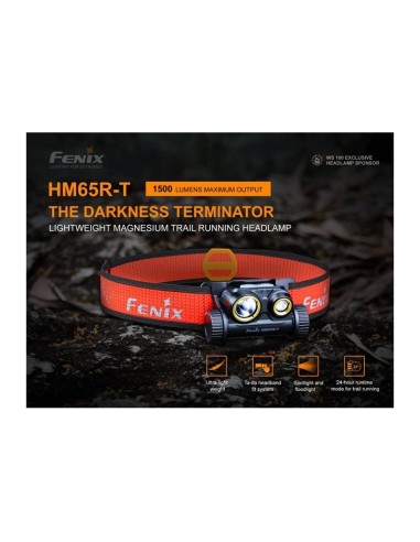 Frontal Fénix HM65R-T 1500 Lúmenes (incluye batería de 3500 mAh 18650)