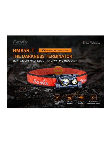 Frontal Fénix HM65R-T 1500 Lúmenes (incluye batería de 3500 mAh 18650)