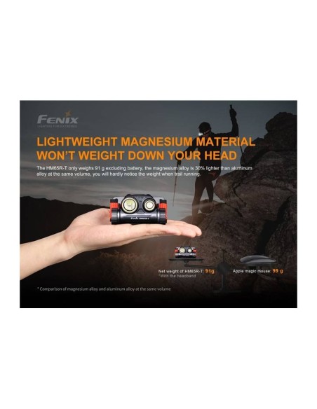 Frontal Fénix HM65R-T 1500 Lúmenes (incluye batería de 3500 mAh 18650)