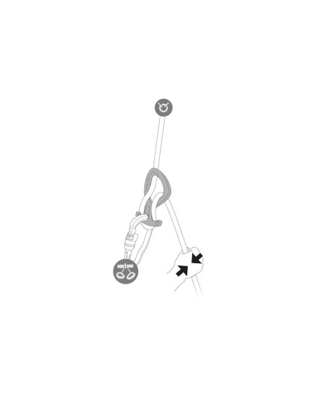 Petzl descensor de barrancos Pirana Club