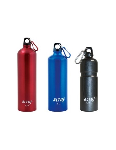 Botella de aluminio de 750ml con anilla y mosqueton Altus